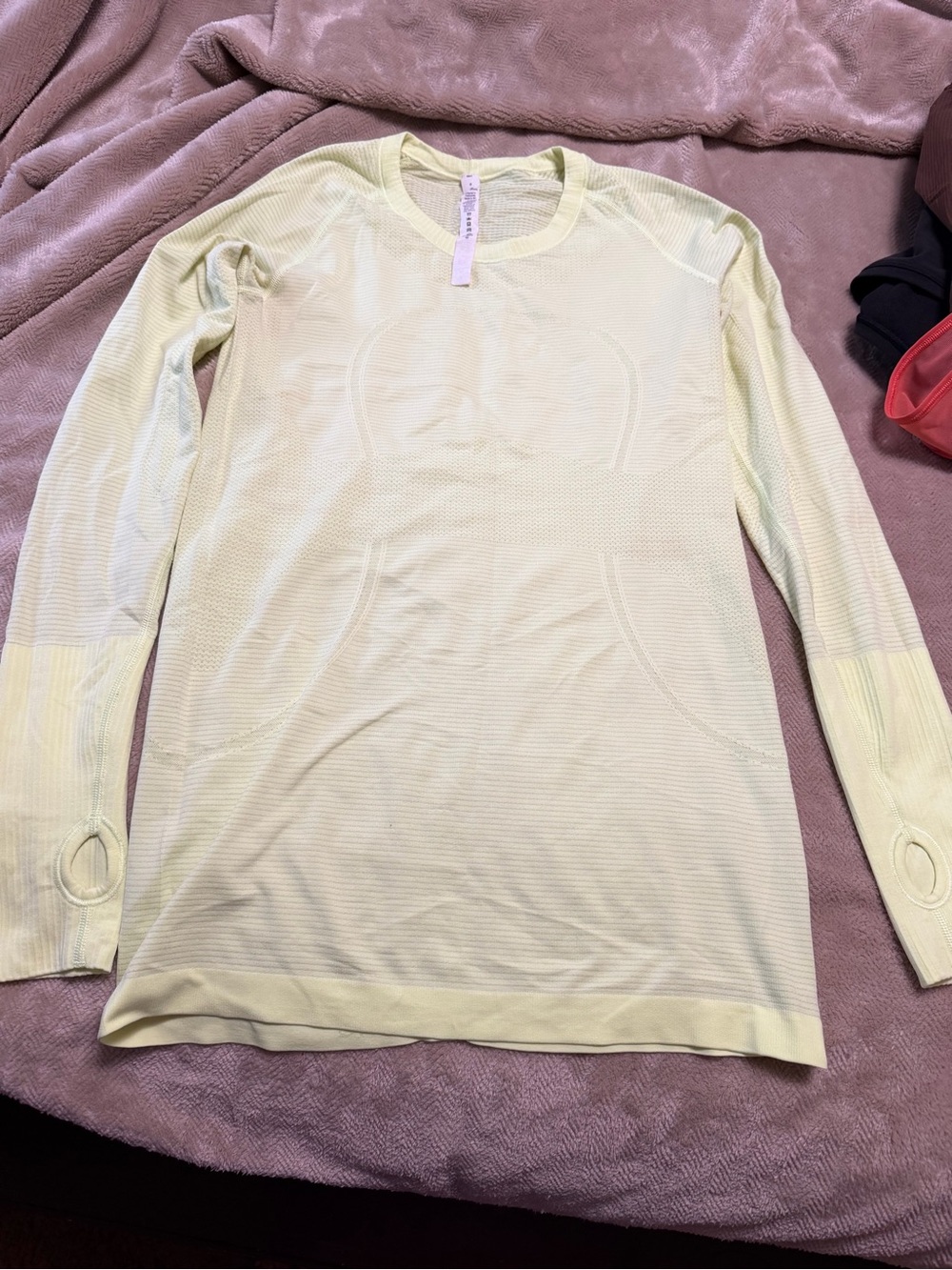 lululemon athletica Pale Yellow Seamless Long Sleeve Crew